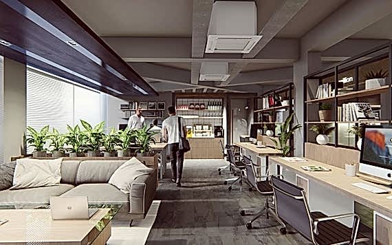 Country üslubunda ofis